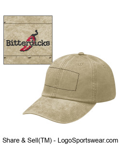 "THE MEM" tan ball cap Design Zoom