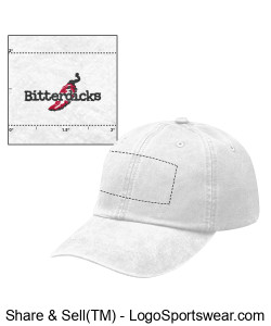 Bitter Cold white Admas Ball Cap Design Zoom